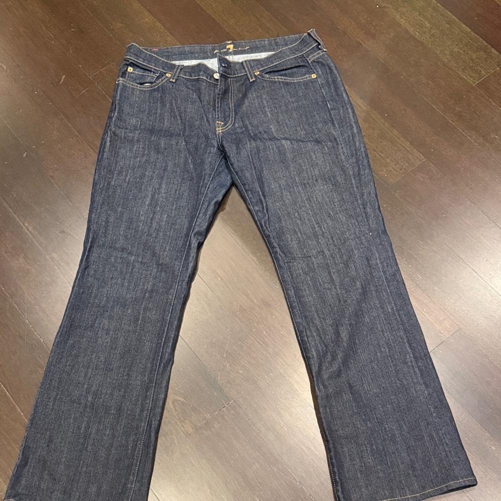 7 For All Mankind Vintage Dark Blue Boot Cut Jeans